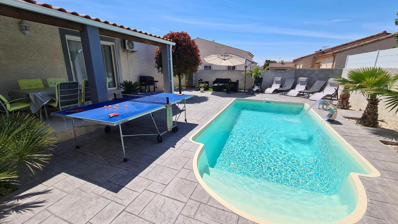 Villa Piscine De La Garrigue Florensac Eksteriør billede